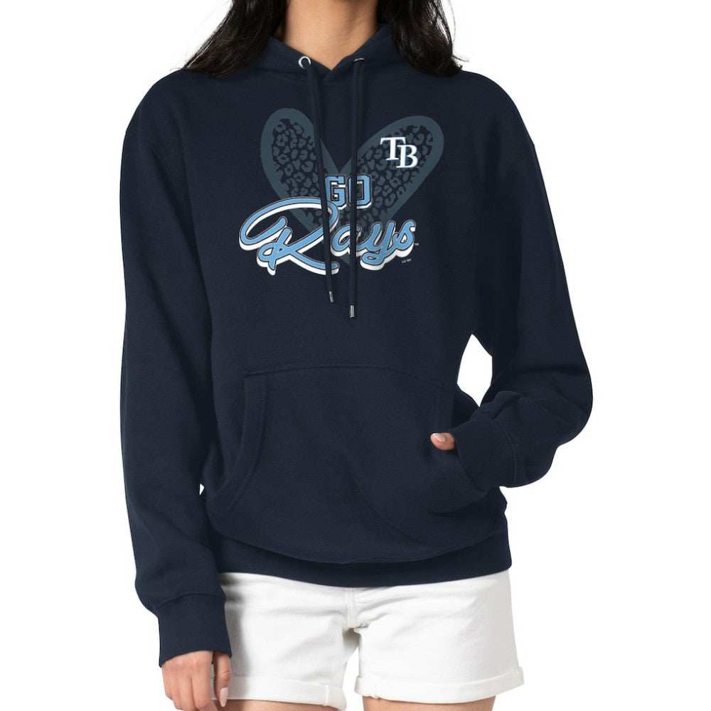 Tampa Bay Rays G-III 4Her by Carl Banks Women's Leopard Heart Pullover Hoodie Online