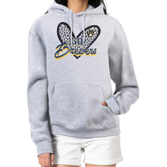 Milwaukee Brewers G-III 4Her by Carl Banks Women's Leopard Heart Pullover Hoodie Sale