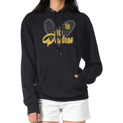 San Diego Padres G-III 4Her by Carl Banks Women's Leopard Heart Pullover Hoodie Clearance