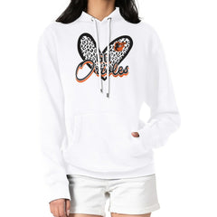 Baltimore Orioles G-III 4Her by Carl Banks Women's Leopard Heart Pullover Hoodie Sale