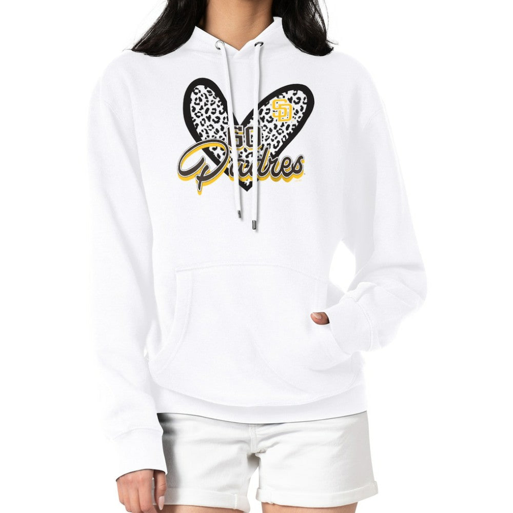San Diego Padres G-III 4Her by Carl Banks Women's Leopard Heart Pullover Hoodie Sale