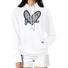 New York Yankees G-III 4Her by Carl Banks Women's Leopard Heart Pullover Hoodie On Sale