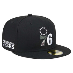 New Era - Philadelphia 76ers Camo Print UV 59FIFTY Fitted Hat - Black