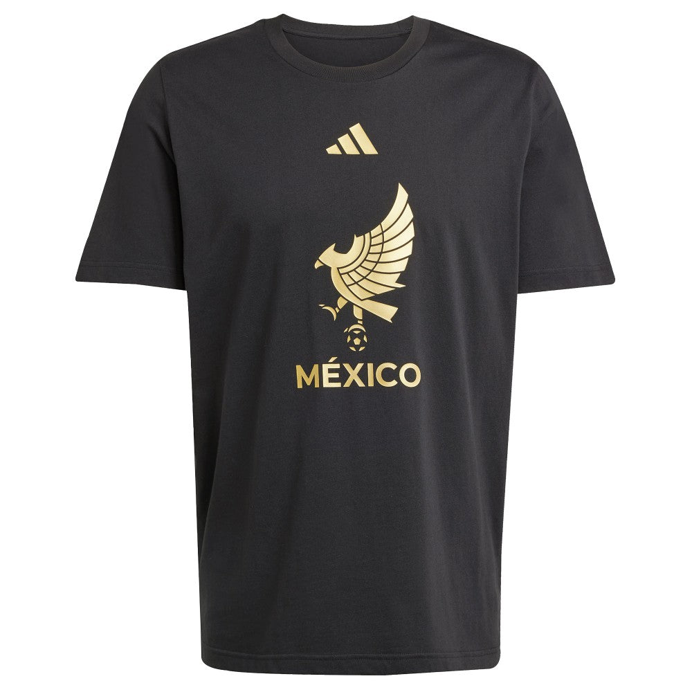 Adidas Mexico National Team 2025 Third Jerseys DNA Graphic T-Shirts - Black
