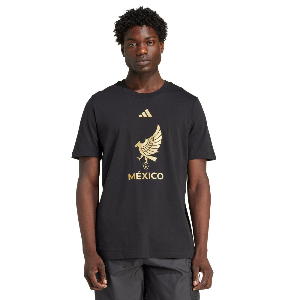 Adidas Mexico National Team 2025 Third Jerseys DNA Graphic T-Shirts - Black