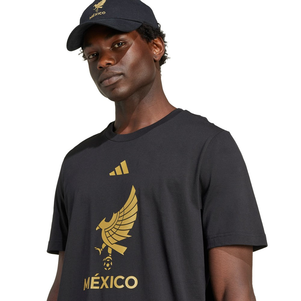 Adidas Mexico National Team 2025 Third Jerseys DNA Graphic T-Shirts - Black