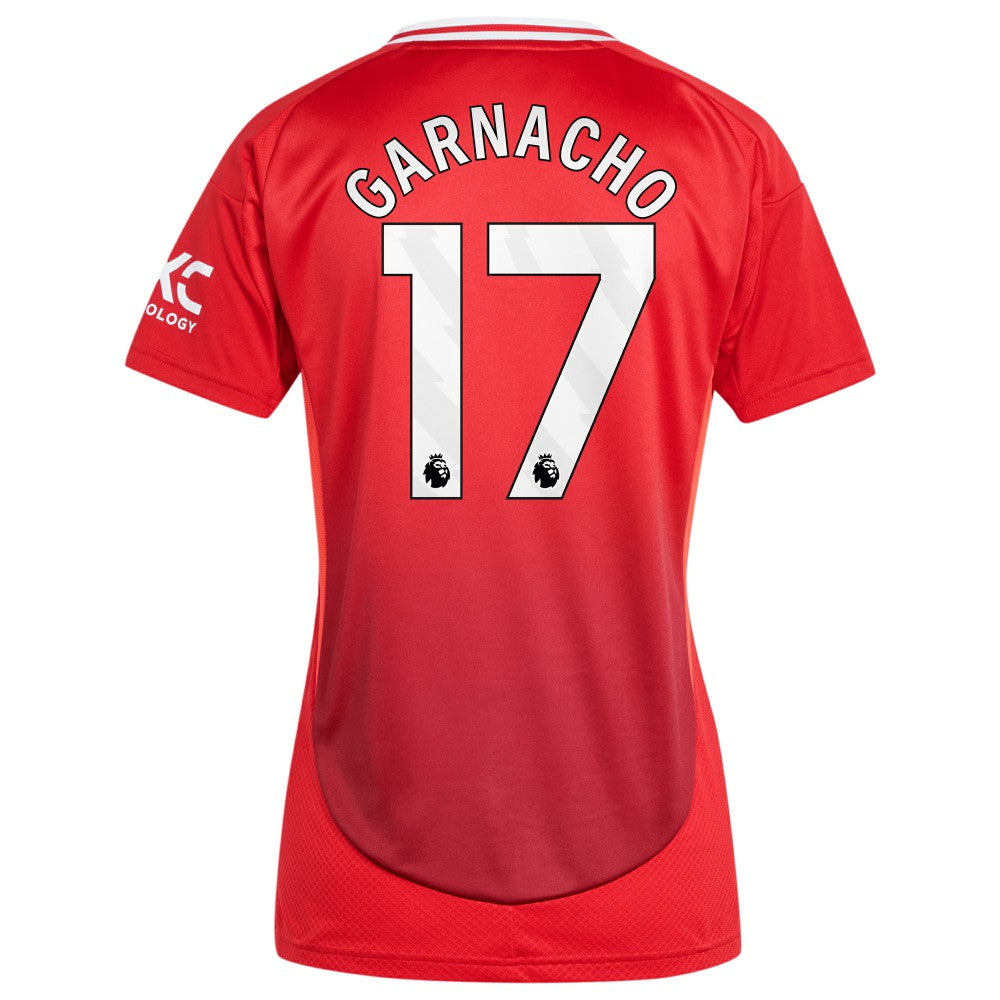 Adidas Alejandro Garnacho Manchester United Women's 2024/25 Home Replica Player Jerseys - Red