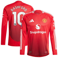 Marcus Rashford Manchester United 2024/25 Home Long Sleeve Player Jerseys - Red