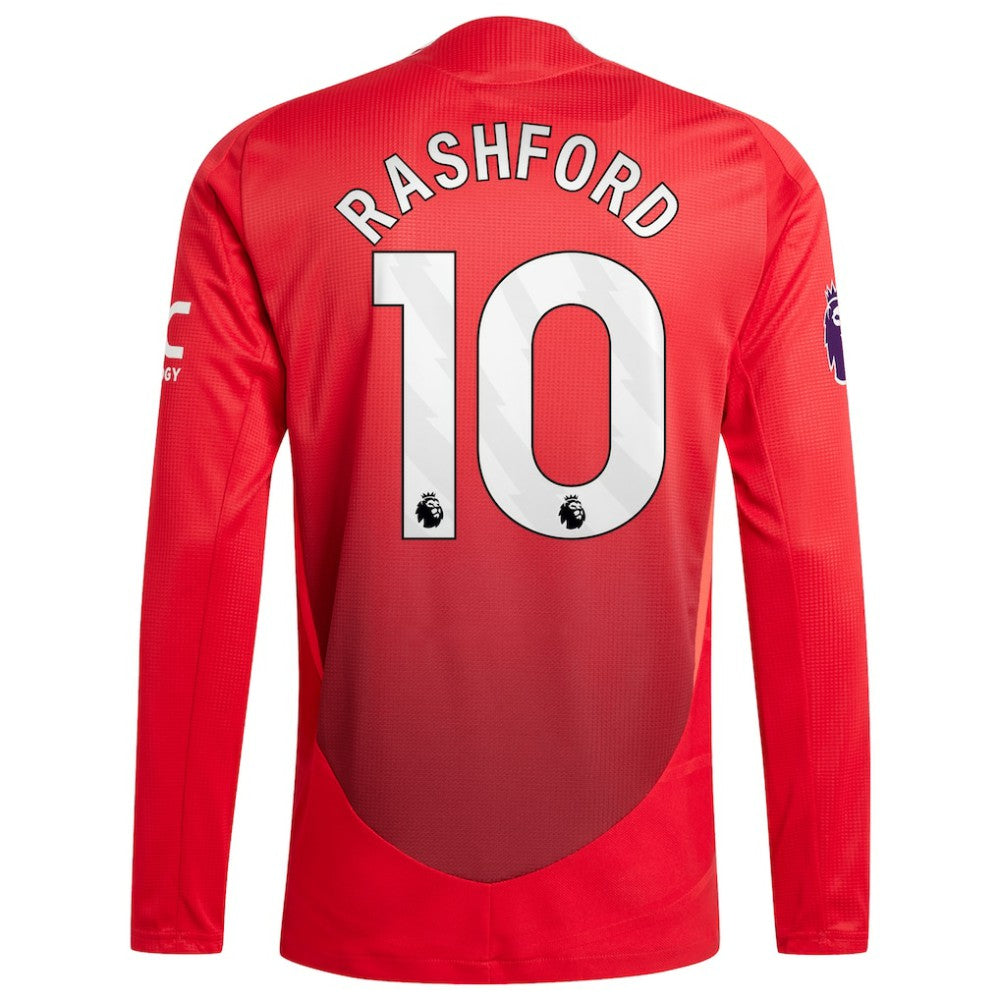 Marcus Rashford Manchester United 2024/25 Home Long Sleeve Player Jerseys - Red