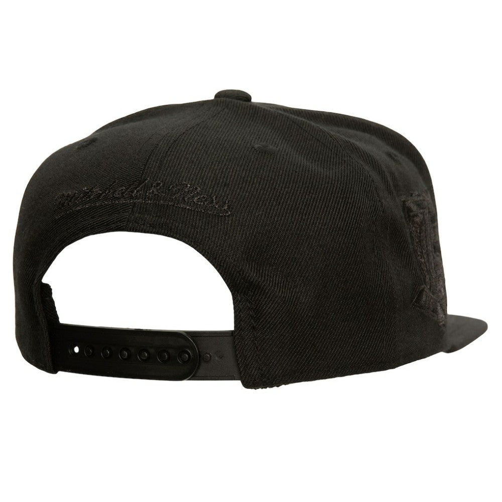 New York Rangers Mitchell & Ness Soul Strike Pearl Tonal Snapback Hat Black