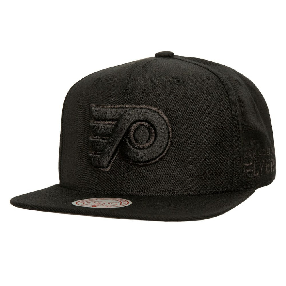 Philadelphia Flyers - Mitchell & Ness Soul Strike Pearl Tonal Snapback Hat Black