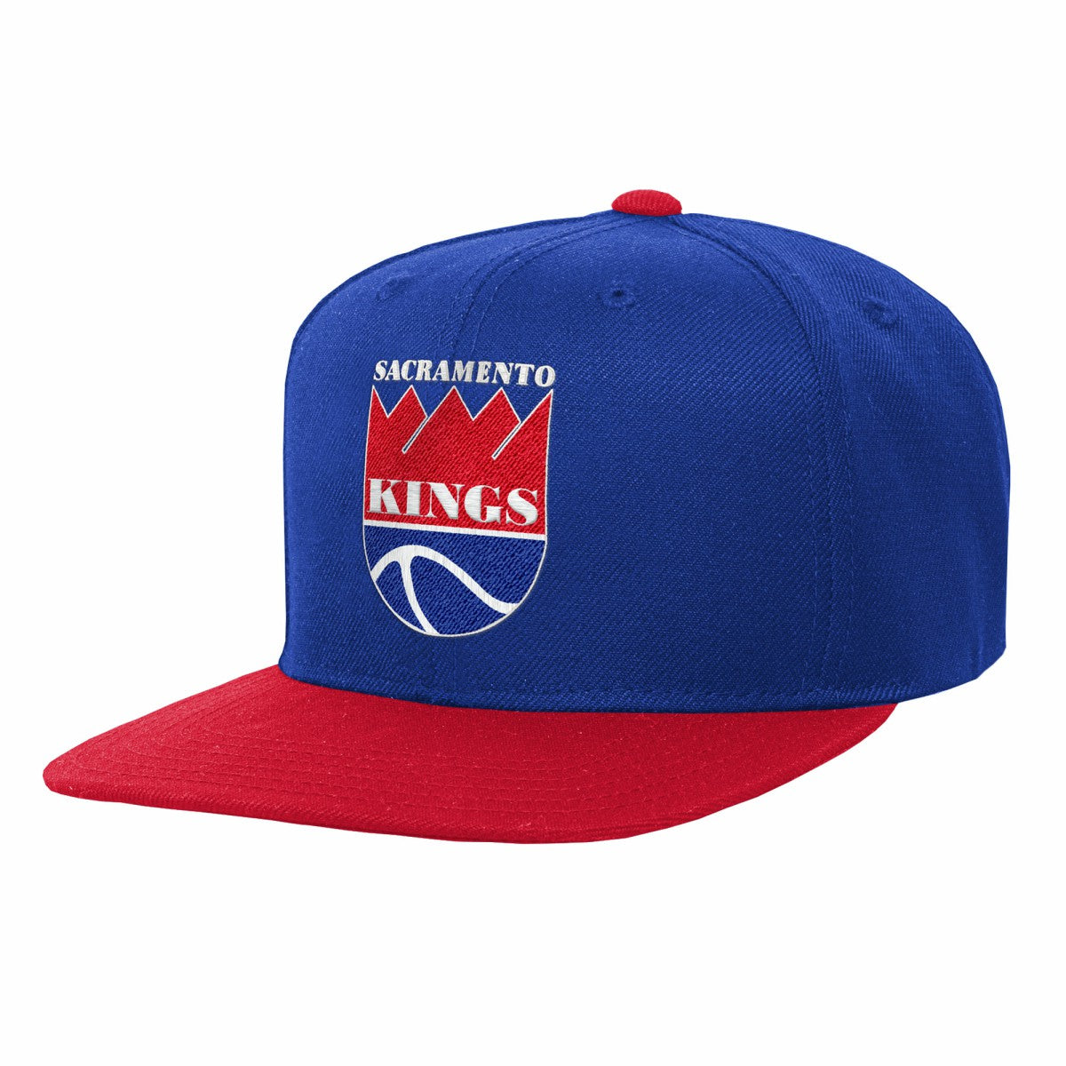 NBA - Sacramento Kings Youth Team Logo Two-Tone Flatbrim Snapback Hat - Blue/Red