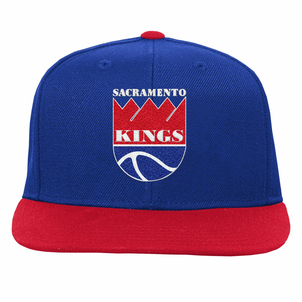 NBA - Sacramento Kings Youth Team Logo Two-Tone Flatbrim Snapback Hat - Blue/Red
