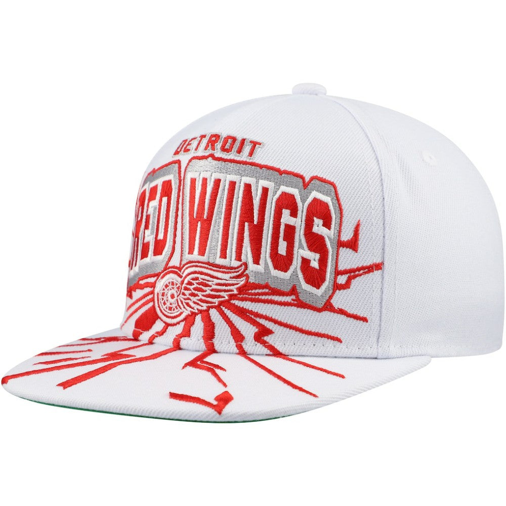 Detroit Red Wings - Mitchell & Ness Youth After Shock Snapback Hat White