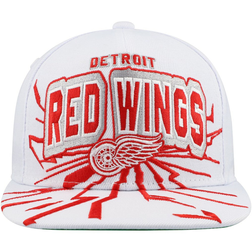 Detroit Red Wings - Mitchell & Ness Youth After Shock Snapback Hat White