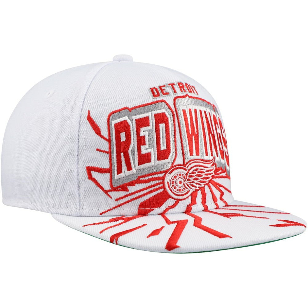Detroit Red Wings - Mitchell & Ness Youth After Shock Snapback Hat White