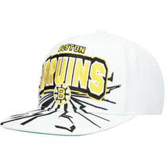 Boston Bruins Mitchell & Ness Youth After Shock Snapback Hat White