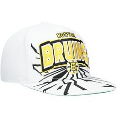 Boston Bruins Mitchell & Ness Youth After Shock Snapback Hat White