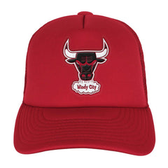 Mitchell & Ness - Chicago Bulls Youth Core Evergreen Trucker Adjustable Hat - Red