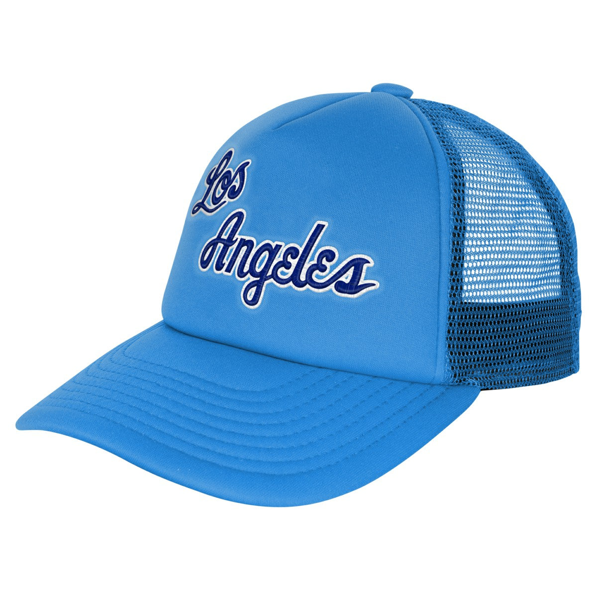 Mitchell & Ness - Los Angeles Lakers Youth Core Evergreen Trucker Adjustable Hat - Light Blue