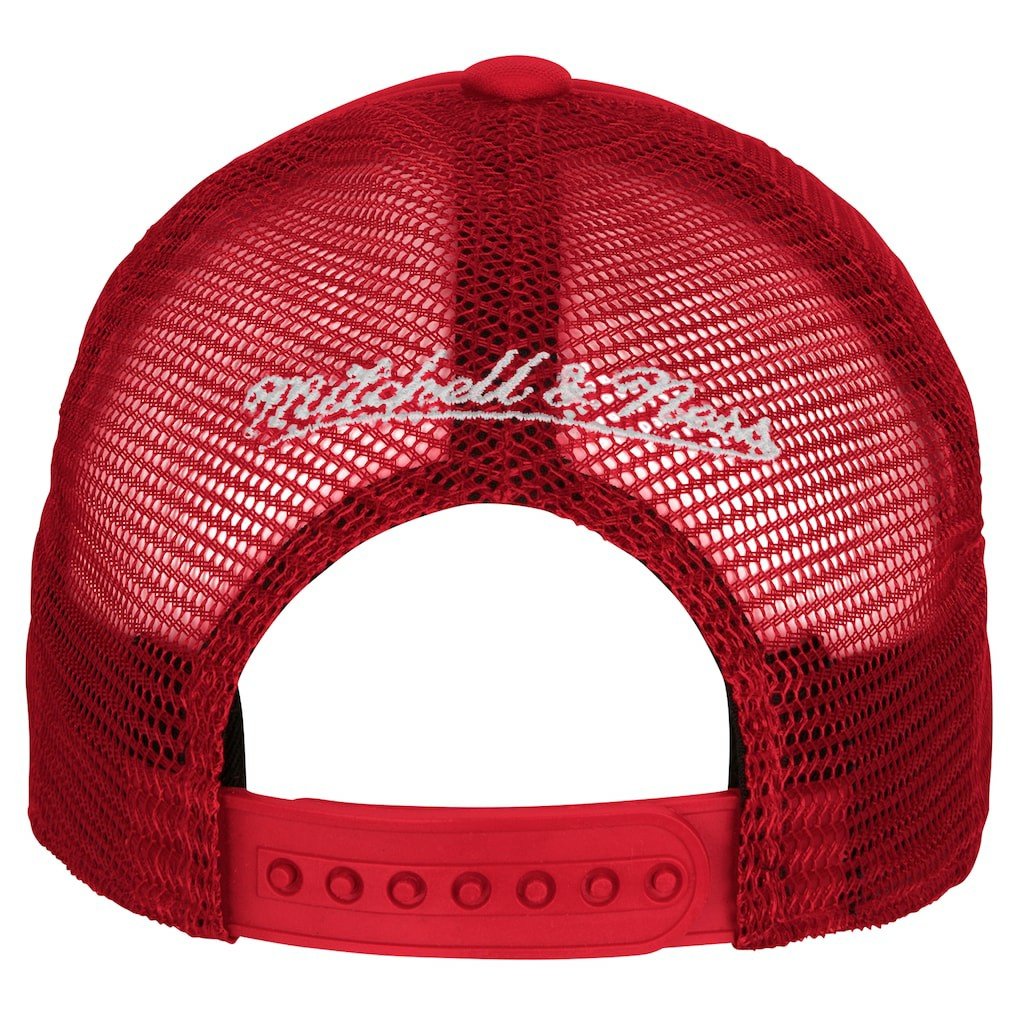 Mitchell & Ness - Philadelphia 76ers Youth Core Evergreen Trucker Adjustable Hat - Red
