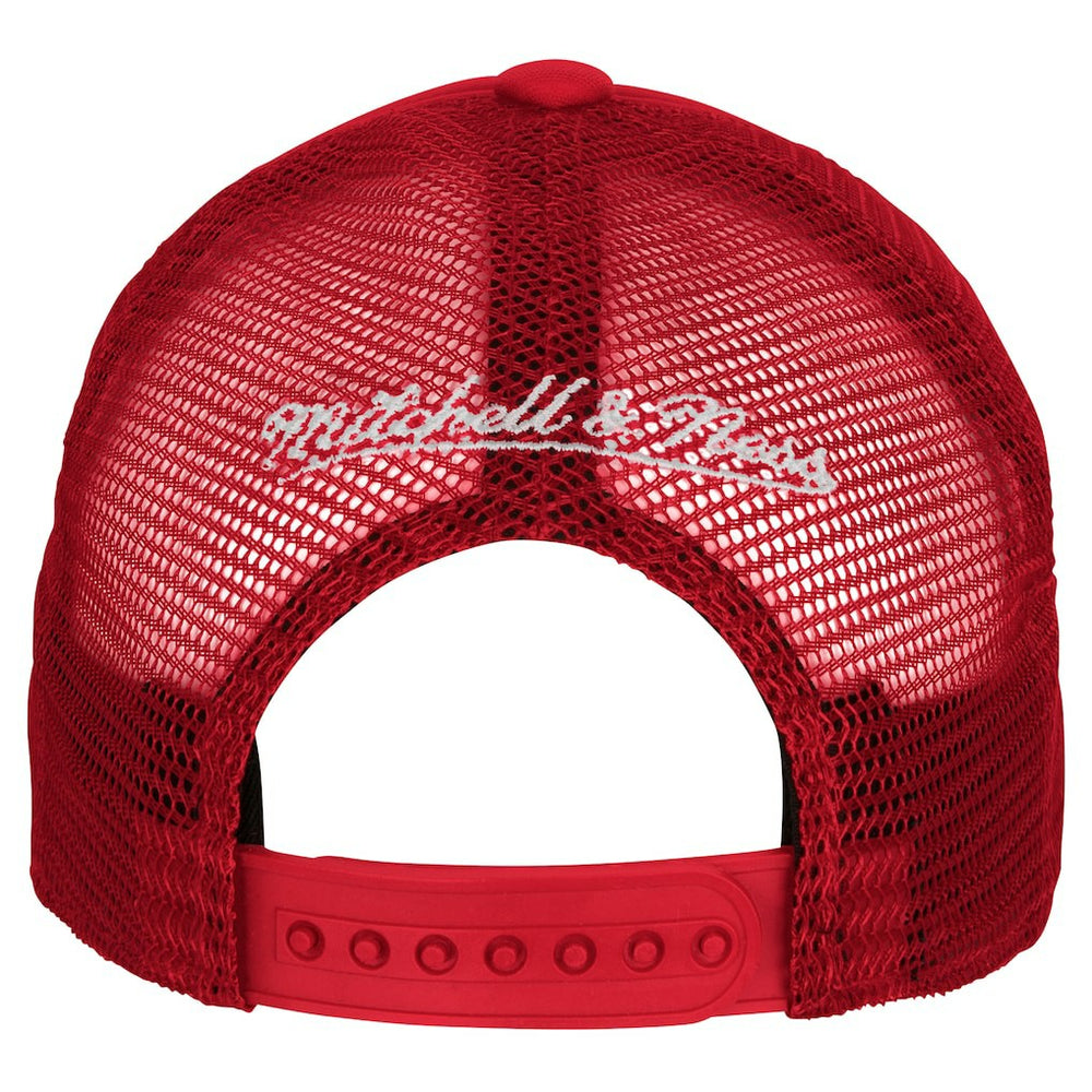Mitchell & Ness - Philadelphia 76ers Youth Core Evergreen Trucker Adjustable Hat - Red