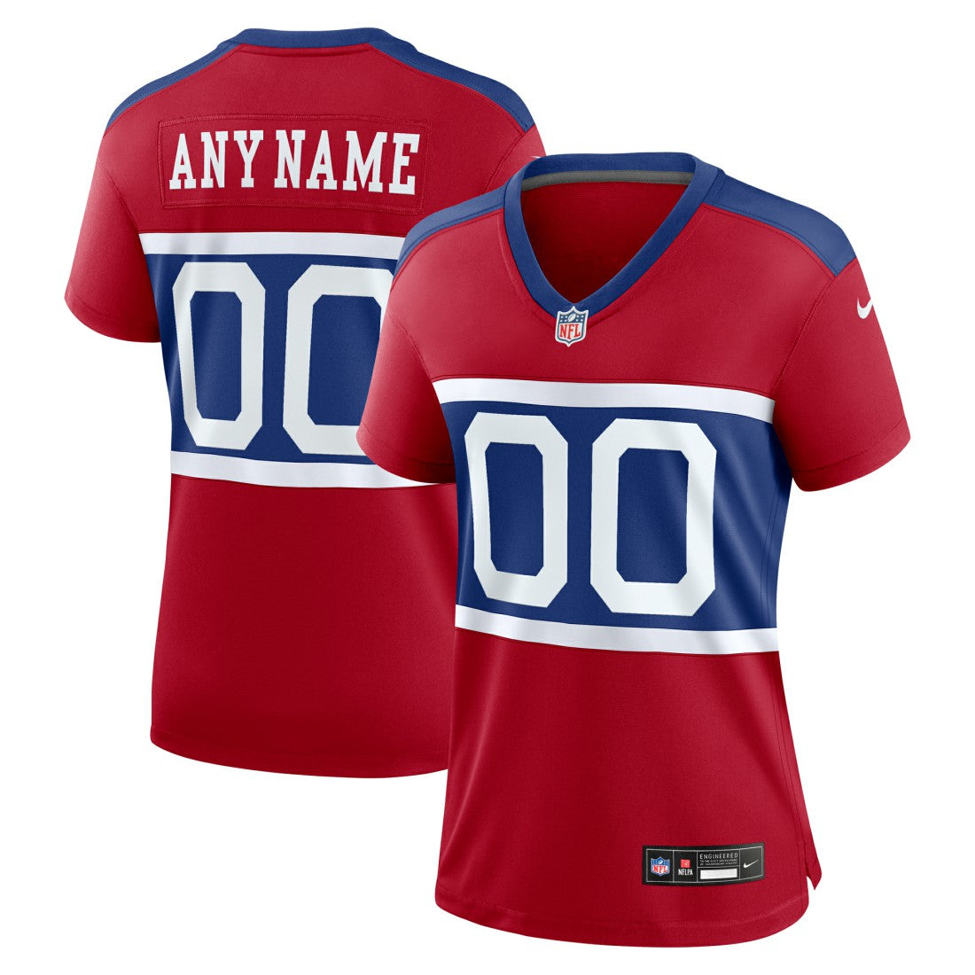 New York Giants Women's Alternate Game Custom Jersey Century Red - Nike