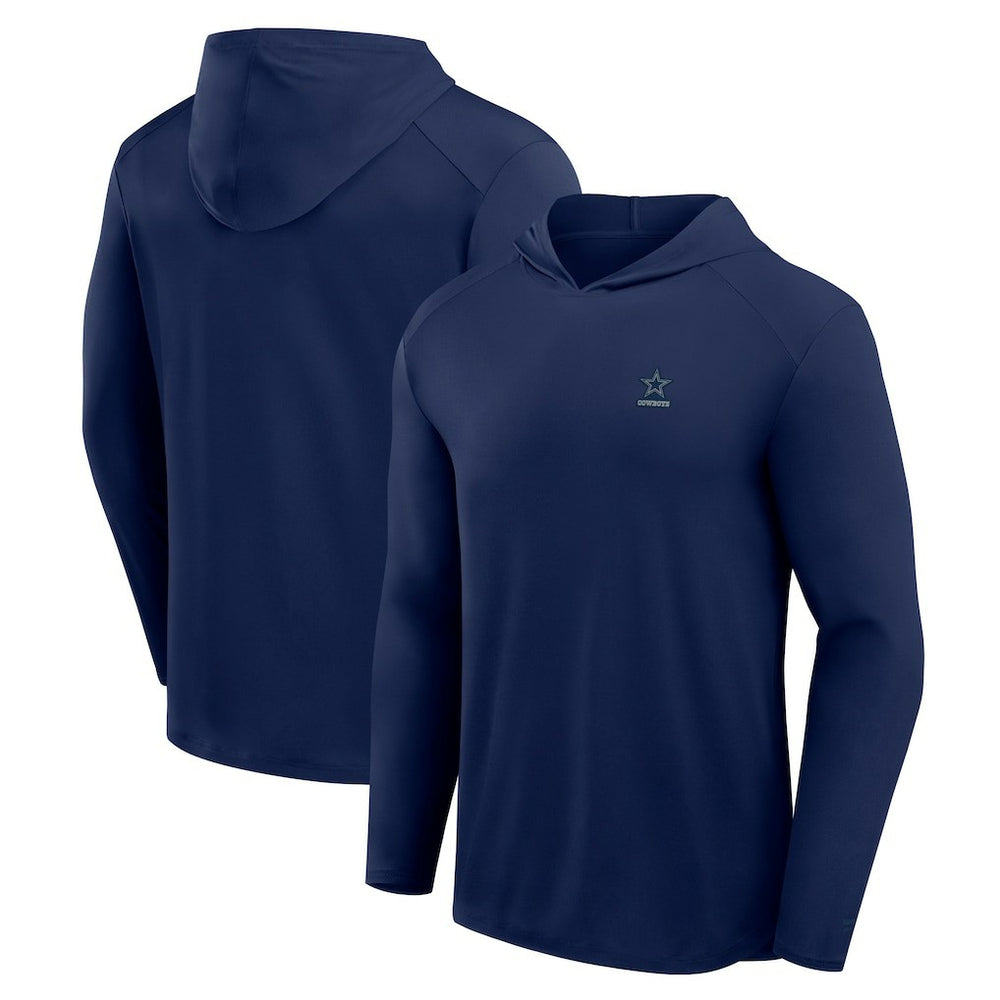 Dallas Cowboys Front Office Power Mono Long Sleeve Hoodie T-Shirt Navy - Fanatics