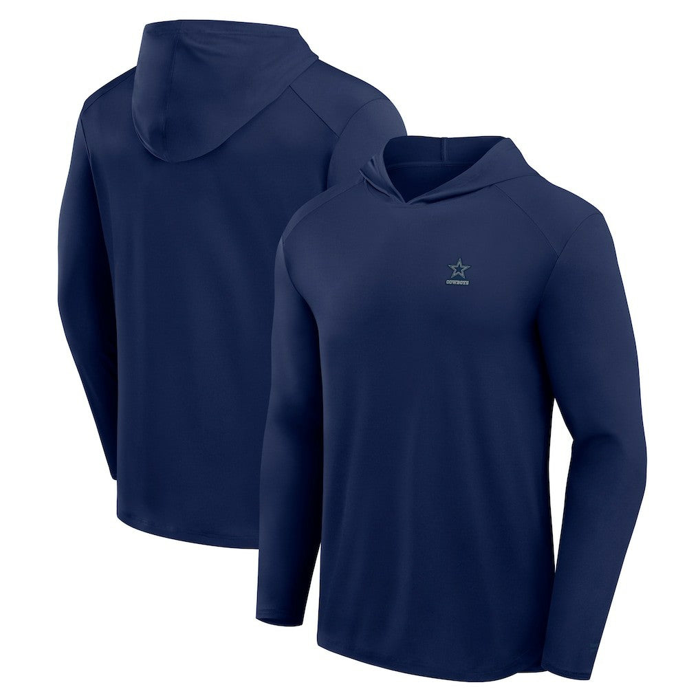 Dallas Cowboys Front Office Power Mono Long Sleeve Hoodie T-Shirt Navy - Fanatics