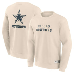 Dallas Cowboys Elements Future Ground Lettering Pullover Sweatshirt Cream - Fanatics