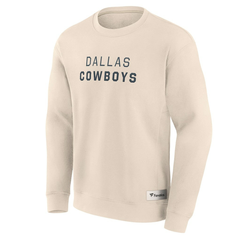 Dallas Cowboys Elements Future Ground Lettering Pullover Sweatshirt Cream - Fanatics