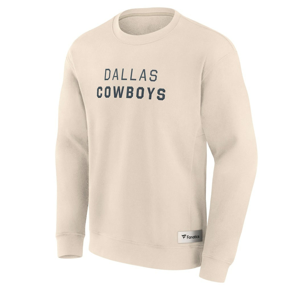 Dallas Cowboys Elements Future Ground Lettering Pullover Sweatshirt Cream - Fanatics