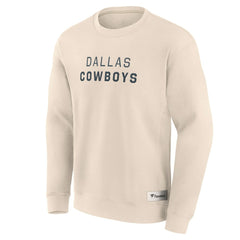 Dallas Cowboys Elements Future Ground Lettering Pullover Sweatshirt Cream - Fanatics