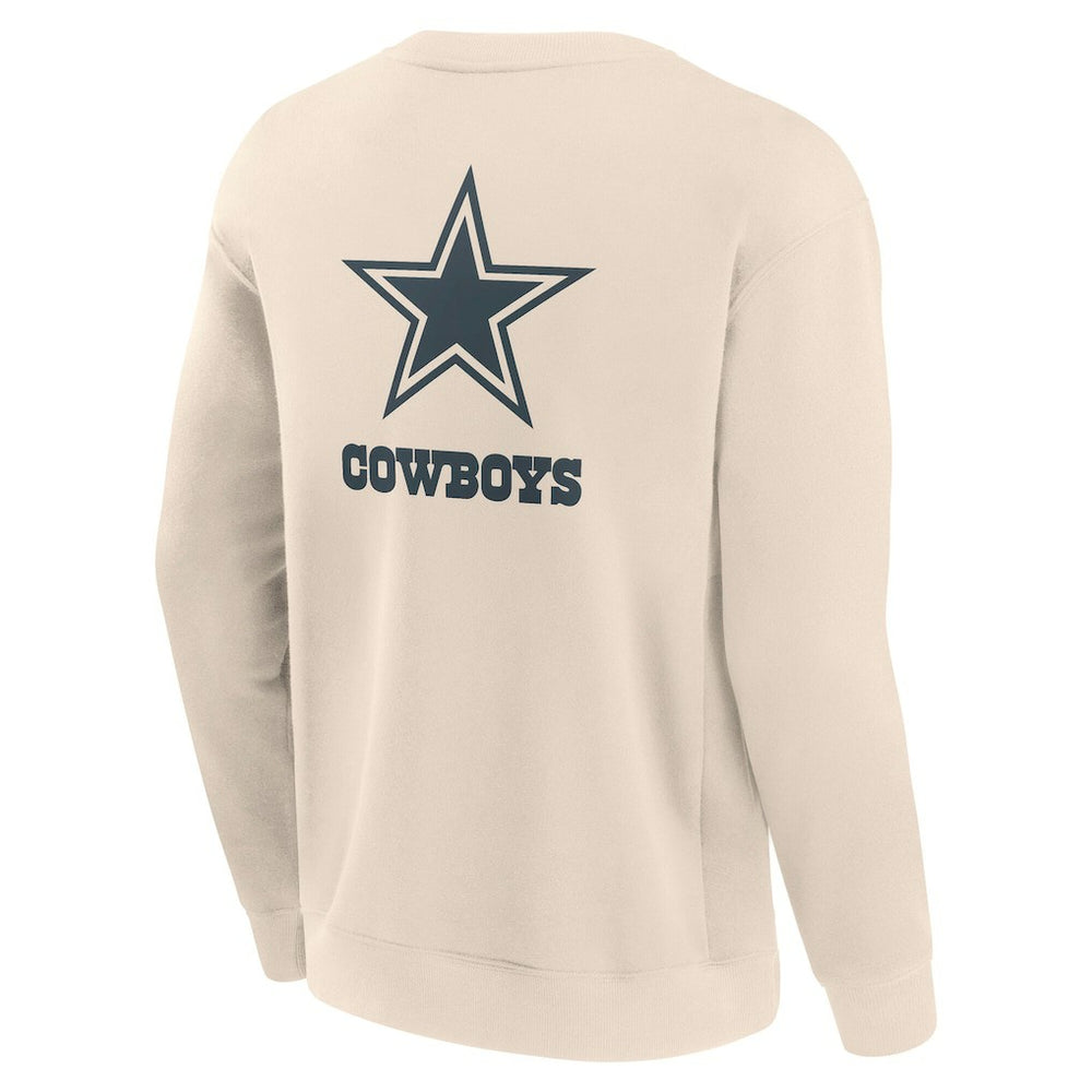 Dallas Cowboys Elements Future Ground Lettering Pullover Sweatshirt Cream - Fanatics
