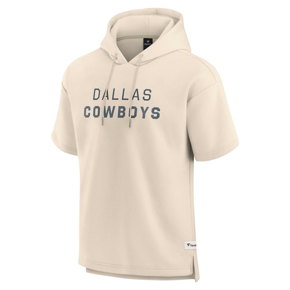 Dallas Cowboys Elements Future Ground Lettering Short Sleeve Pullover Hoodie Cream - Fanatics