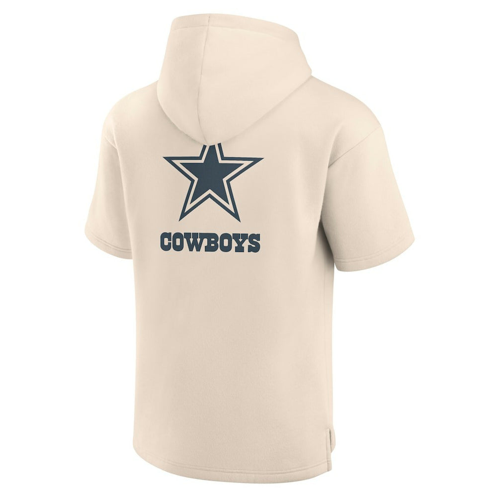 Dallas Cowboys Elements Future Ground Lettering Short Sleeve Pullover Hoodie Cream - Fanatics