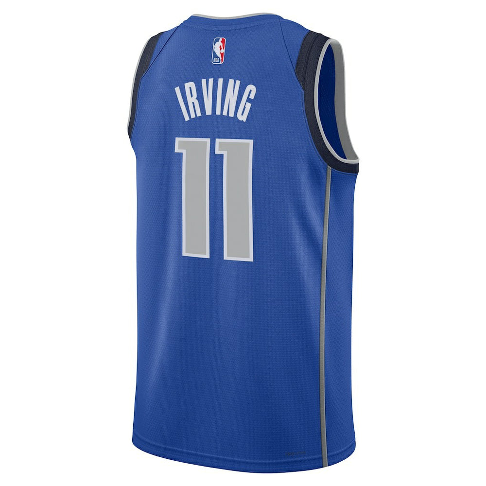 Nike - Kyrie Irving Dallas Mavericks Unisex Badge Swingman Replica Jersey - Icon Editi- Blue