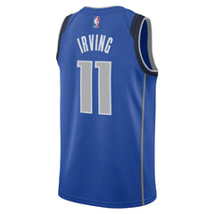 Nike - Kyrie Irving Dallas Mavericks Unisex Badge Swingman Replica Jersey - Icon Editi- Blue