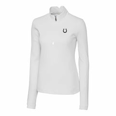 Indianapolis Colts Cutter & Buck Women's Traverse Stretch DryTec Quarter-Zip Top White - NFL