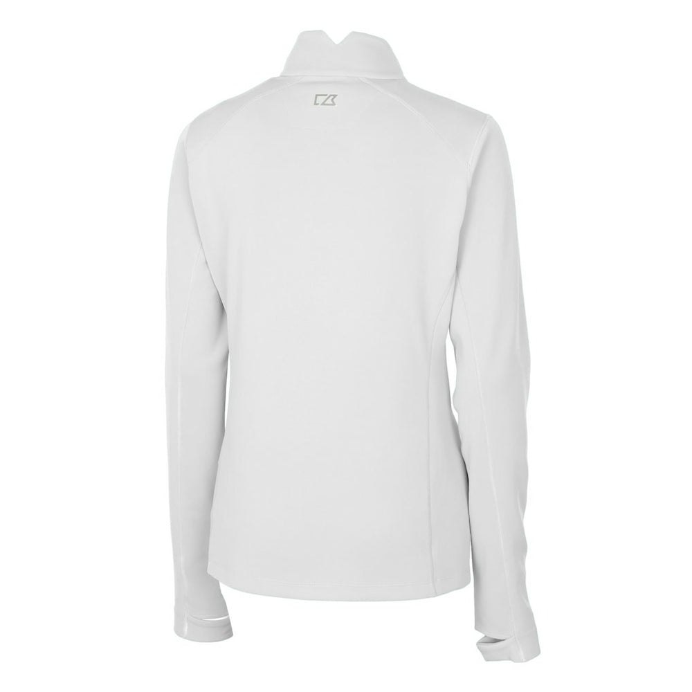 Indianapolis Colts Cutter & Buck Women's Traverse Stretch DryTec Quarter-Zip Top White - NFL