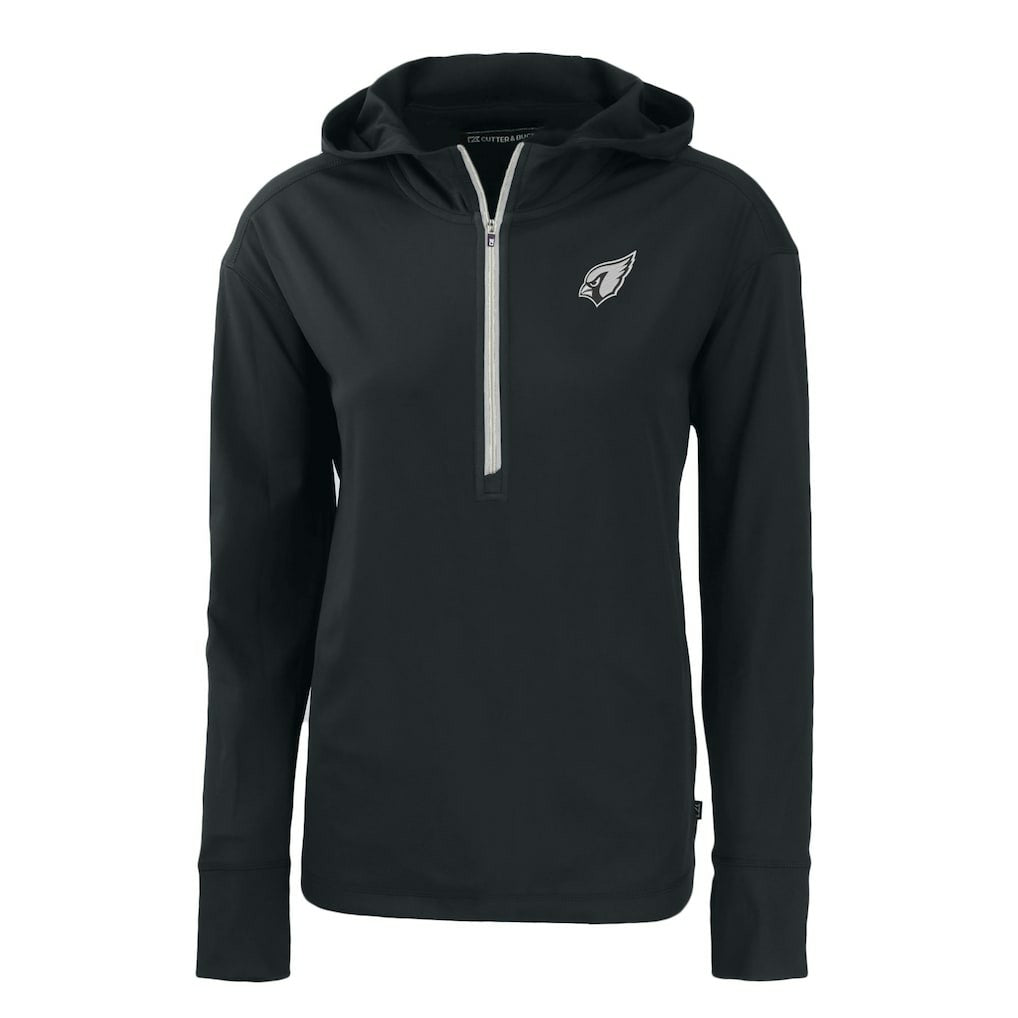 Arizona Cardinals Cutter & Buck Women's Daybreak Eco Recycled Half-Zip Hoodie Black - NFL