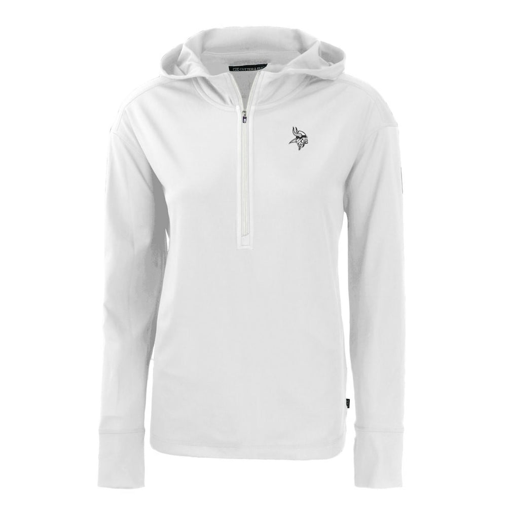Minnesota Vikings Cutter & Buck Women's Daybreak Eco Recycled Half-Zip Hoodie White - NFL