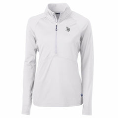 Minnesota Vikings Cutter & Buck Women's Adapt Eco Knit Stretch Recycled Half-Zip Pullover Top White - NFL