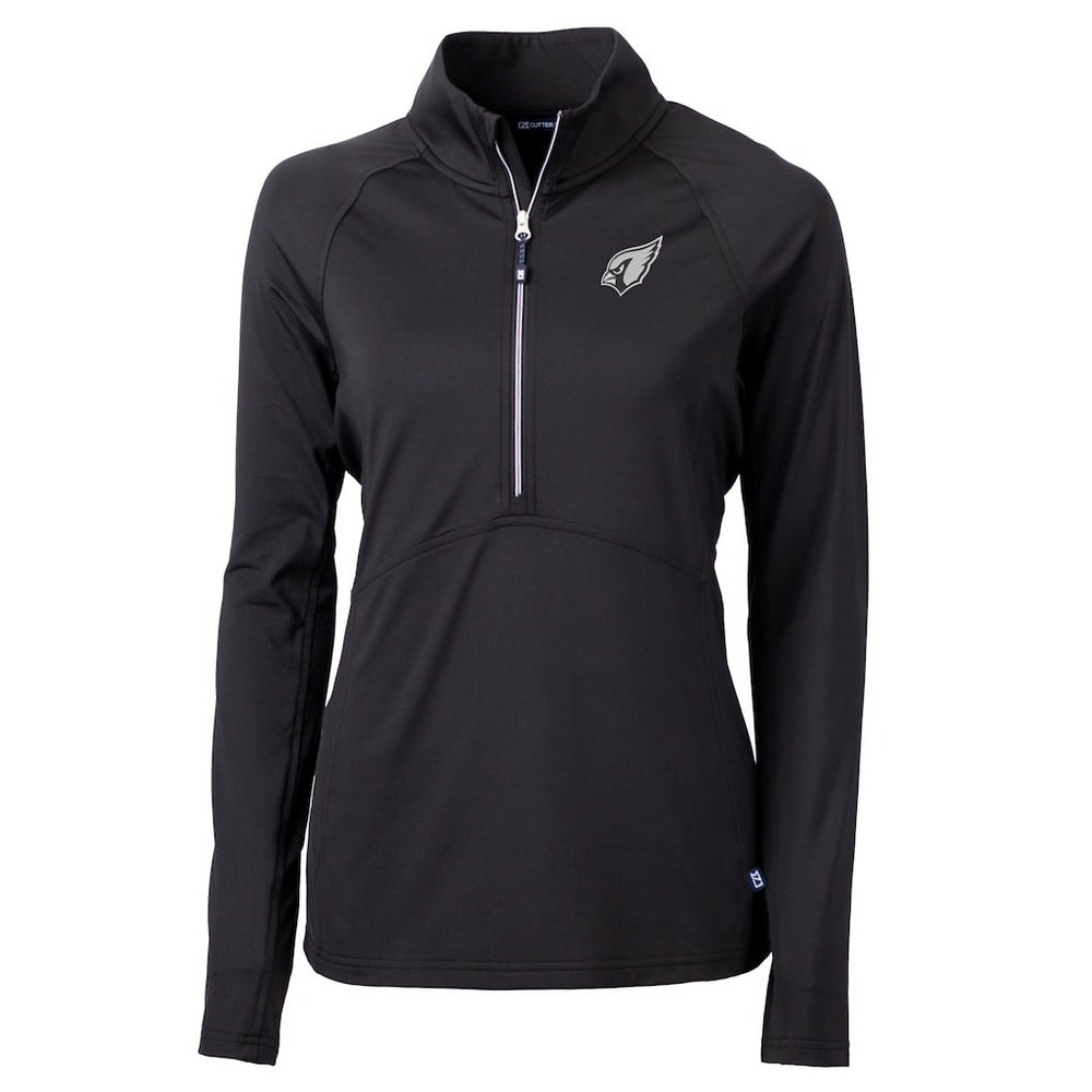 Arizona Cardinals Cutter & Buck Women's Adapt Eco Knit Stretch Recycled Half-Zip Pullover Top Black - NFL