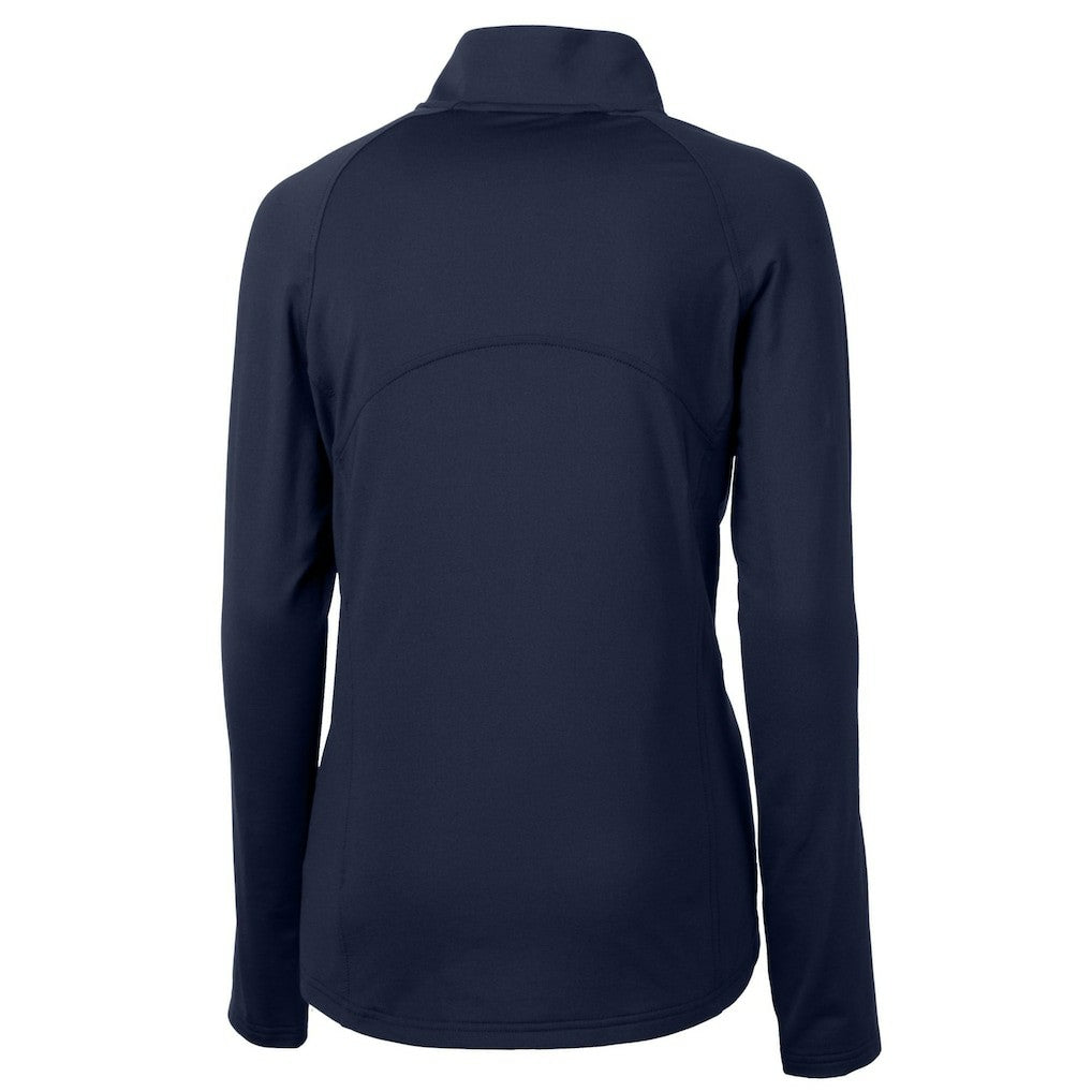 Chicago Bears Cutter & Buck Women's Adapt Eco Knit Stretch Recycled Half-Zip Pullover Top Navy - NFL