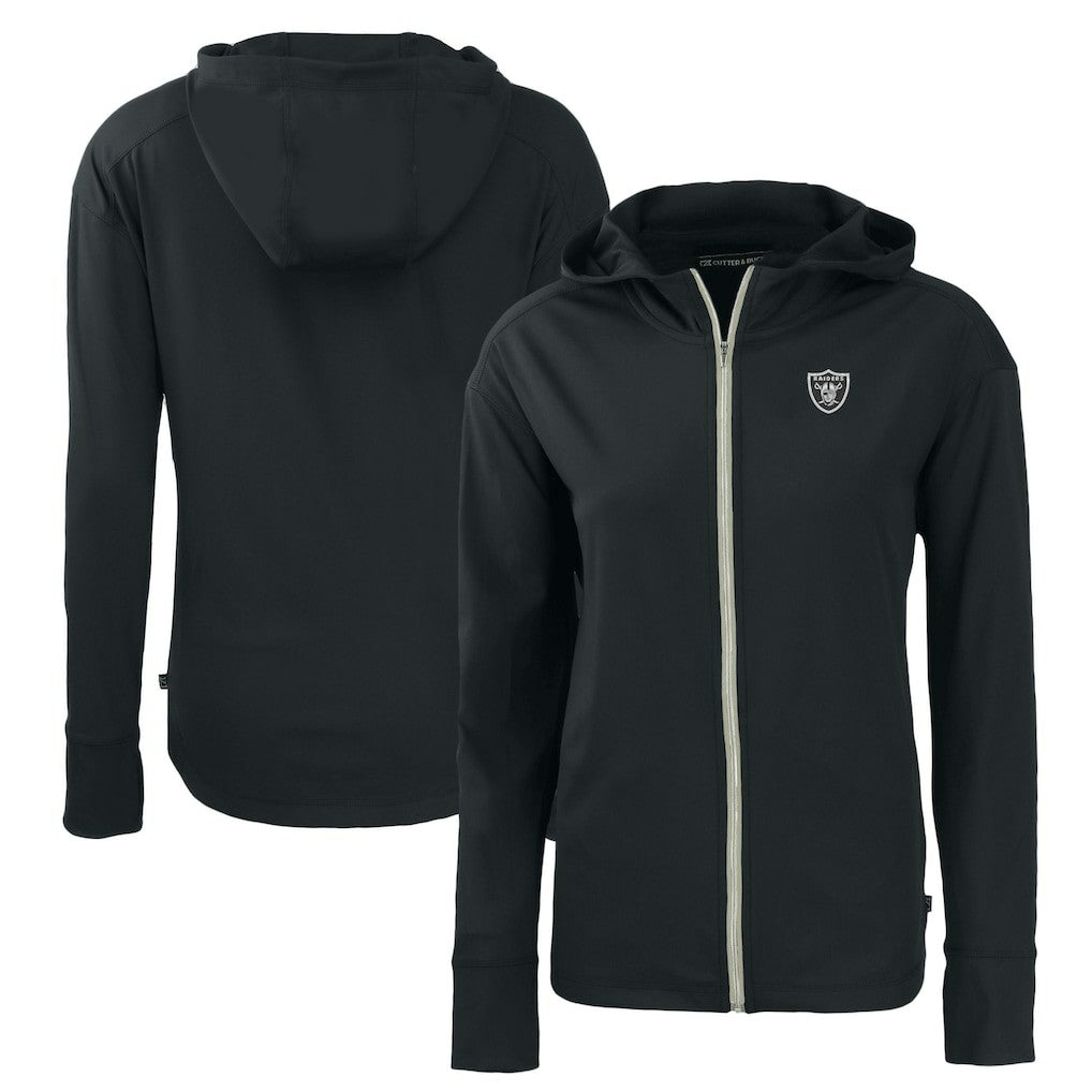 Las Vegas Raiders Cutter & Buck Women's Daybreak Eco Recycled Full-Zip Hoodie Black - NFL