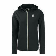 Green Bay Packers Cutter & Buck Women's Daybreak Eco Recycled Full-Zip Hoodie Black - NFL