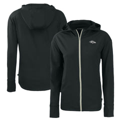 Baltimore Ravens Cutter & Buck Women's Daybreak Eco Recycled Full-Zip Hoodie Black - NFL