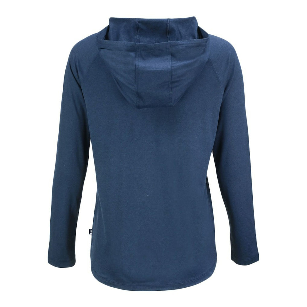 Chicago Bears Cutter & Buck Women's Coastline Epic Comfort Eco Recycled Long Sleeve Hoodie T-Shirt Navy - NFL