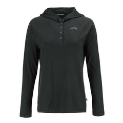 Los Angeles Chargers Cutter & Buck Women's Coastline Epic Comfort Eco Recycled Long Sleeve Hoodie T-Shirt Black - NFL